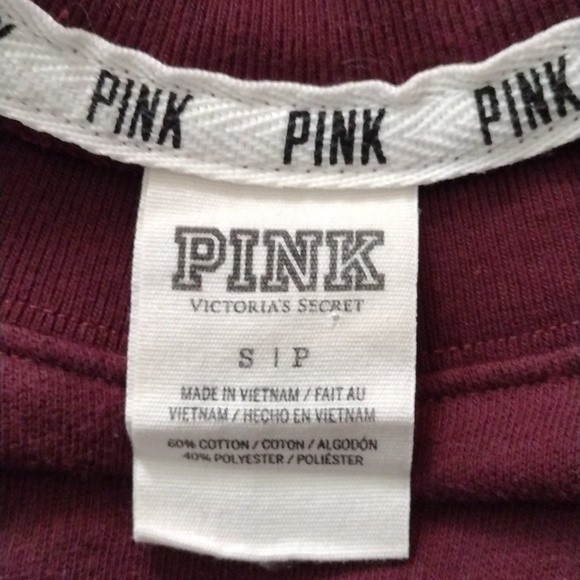 Victoria's Secret PINK Nation Cozy Colorblock Ribbed Long Sleeve Pullover Top S - Picture 9 of 9